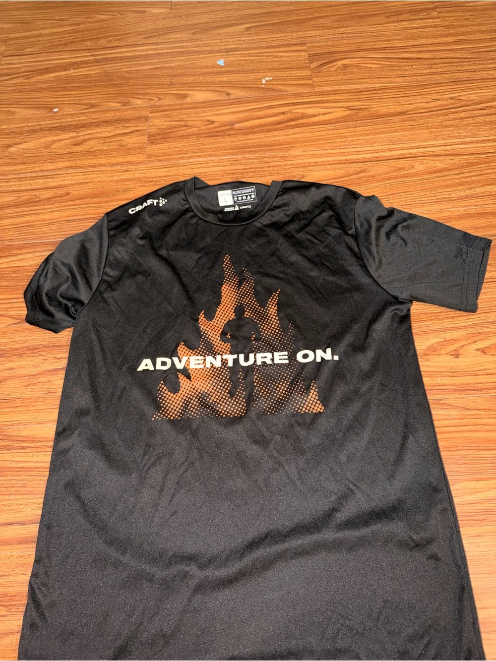 Craft Men's Black Tee with Orange Flame Graphic